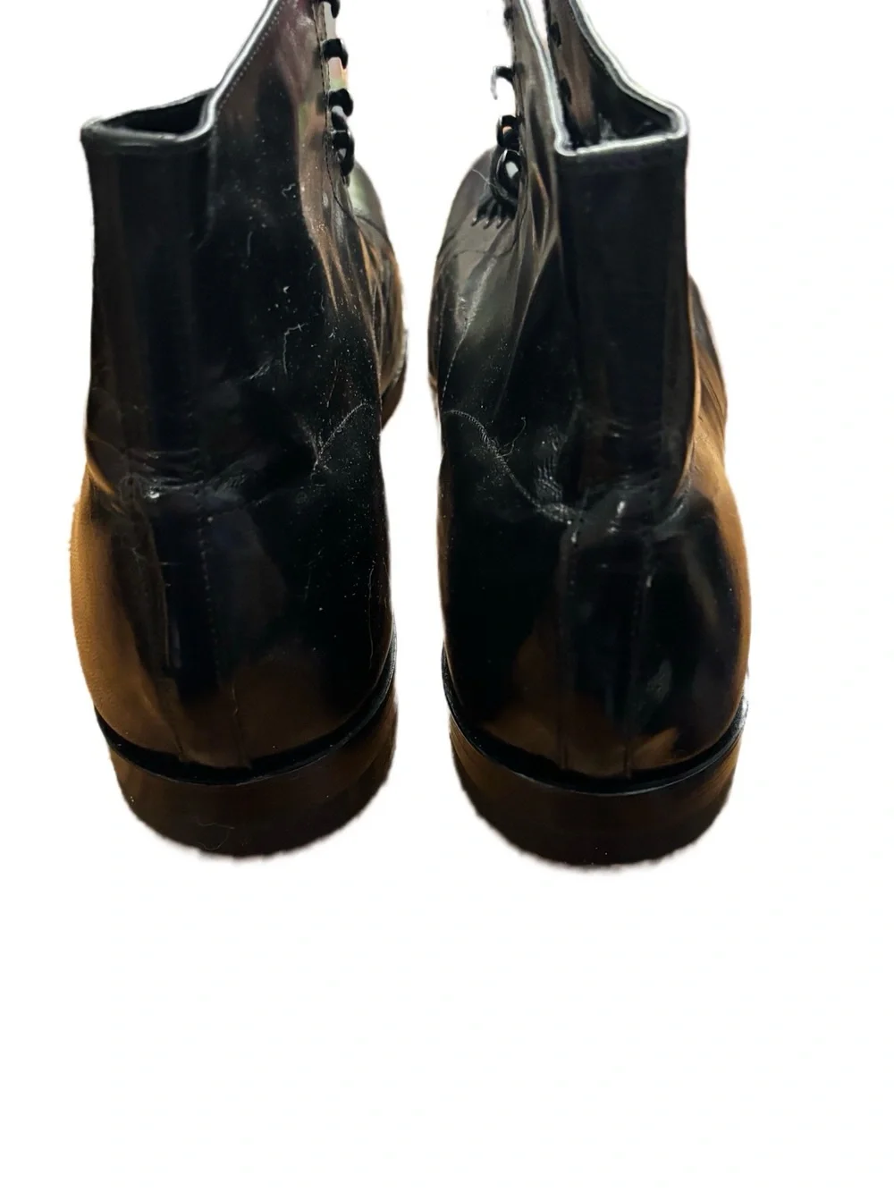 Stacy Adams Black Leather Cap-Toe Derby Shoes